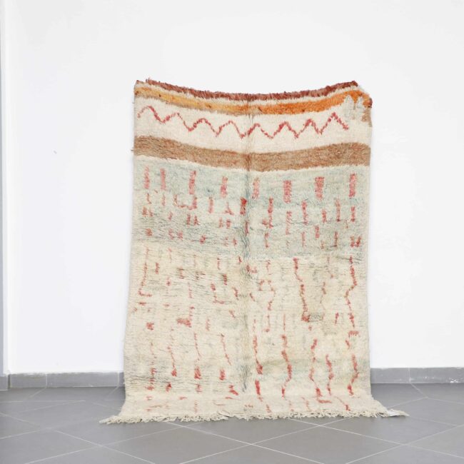 Boujaad Moroccan Rug 7.9×5.1 ft handmade wool