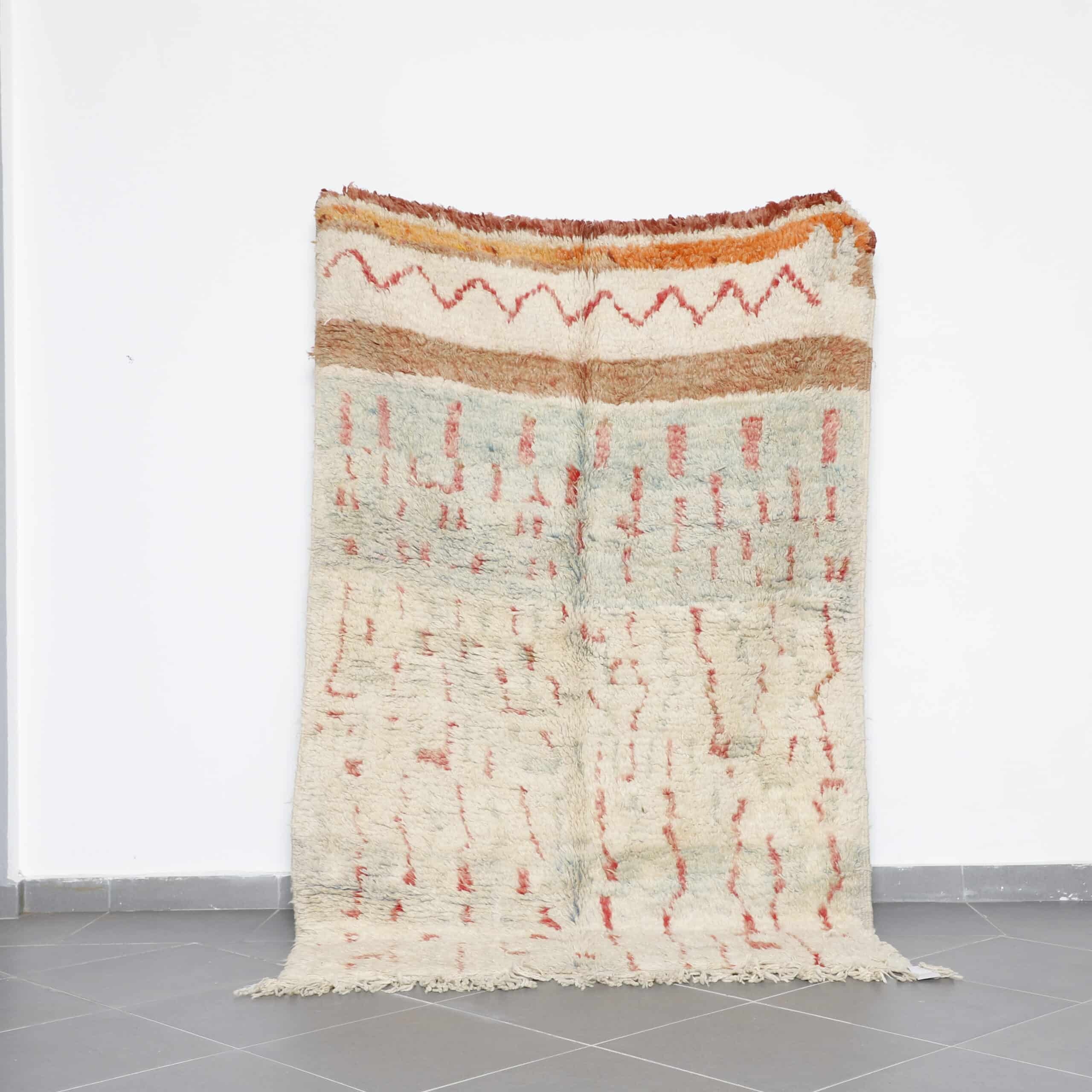 Boujaad Moroccan Rug 7.9×5.1 ft handmade wool