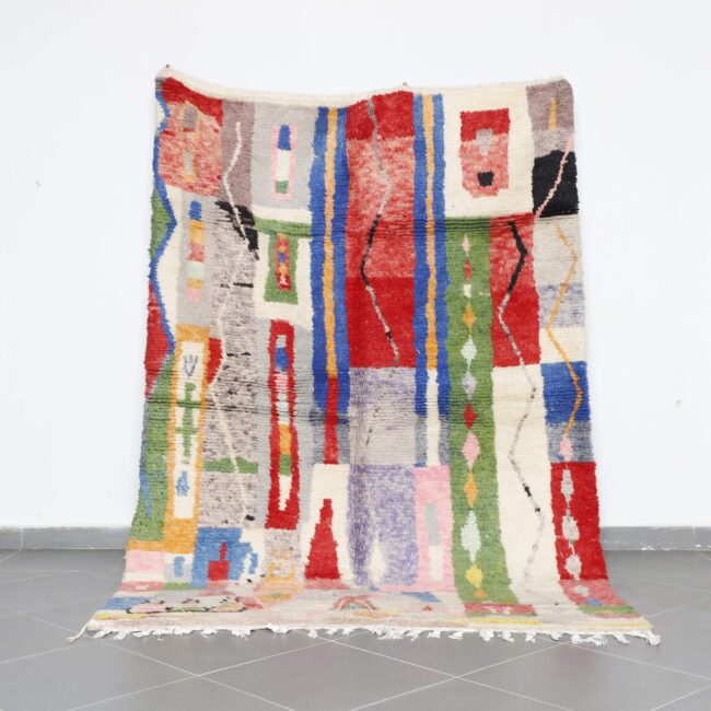 Vintage Boujaad Rug 8.6×5.9 Ft Moroccan Handmade