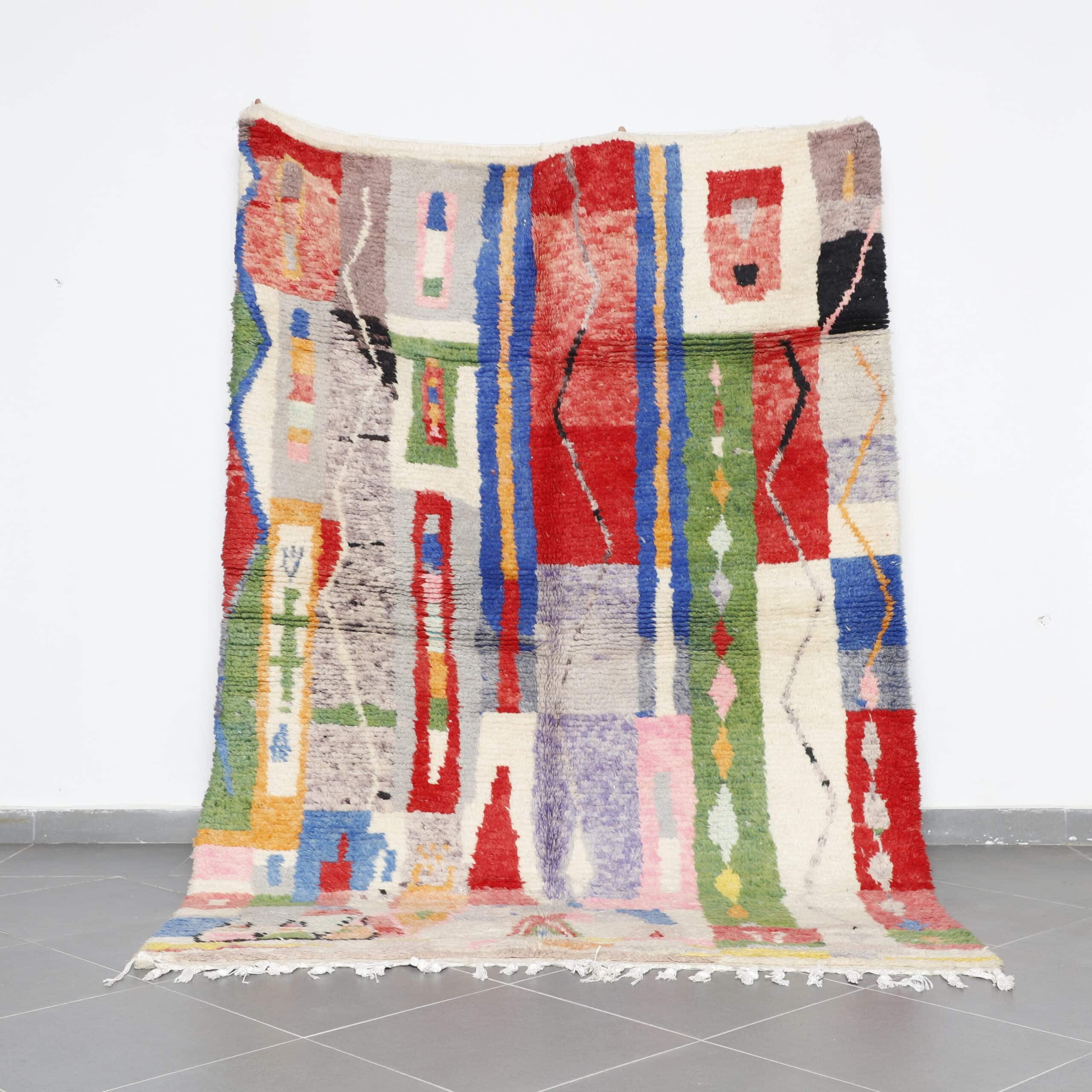 Vintage Boujaad Rug 8.6×5.9 Ft Moroccan Handmade