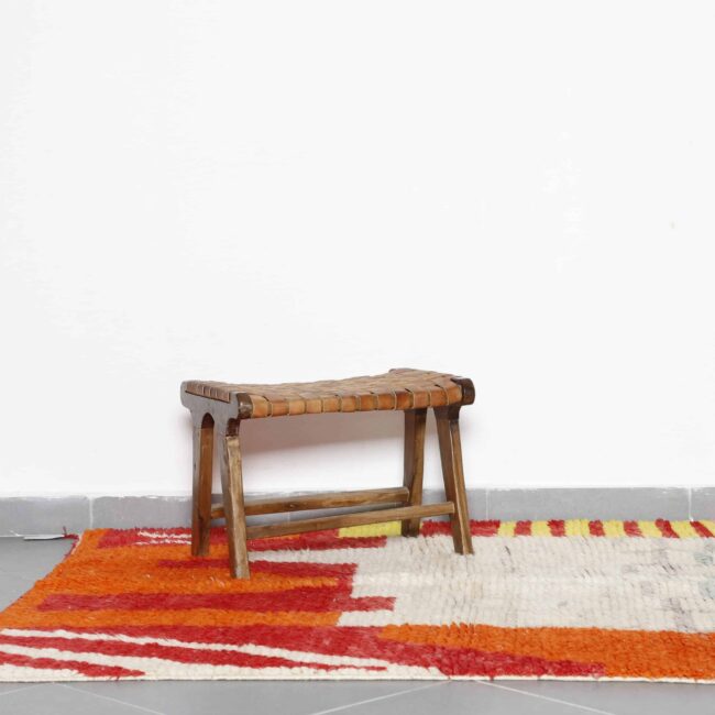 Abstract Boujaad Rug 6.2×5.1 Ft – Handwoven Moroccan Wool Carpet - Image 4