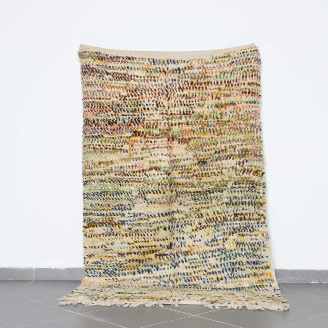 Colorful Boujaad Rug 8.0×4.9 Ft – Handmade Moroccan Carpet