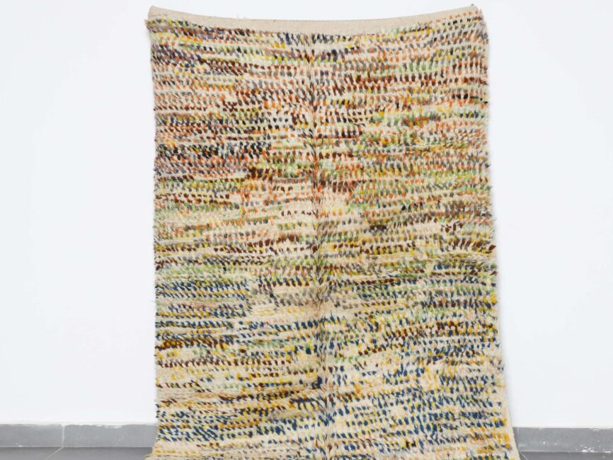 Colorful Boujaad Rug 8.0×4.9 Ft – Handmade Moroccan Carpet