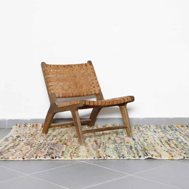 Colorful Boujaad Rug 8.0×4.9 Ft – Handmade Moroccan Carpet - Image 3