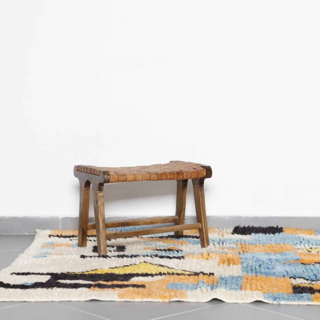 Colorful Boujaad Rug 6.2×5.2 Ft – Handcrafted Moroccan Wool Carpet - Image 3