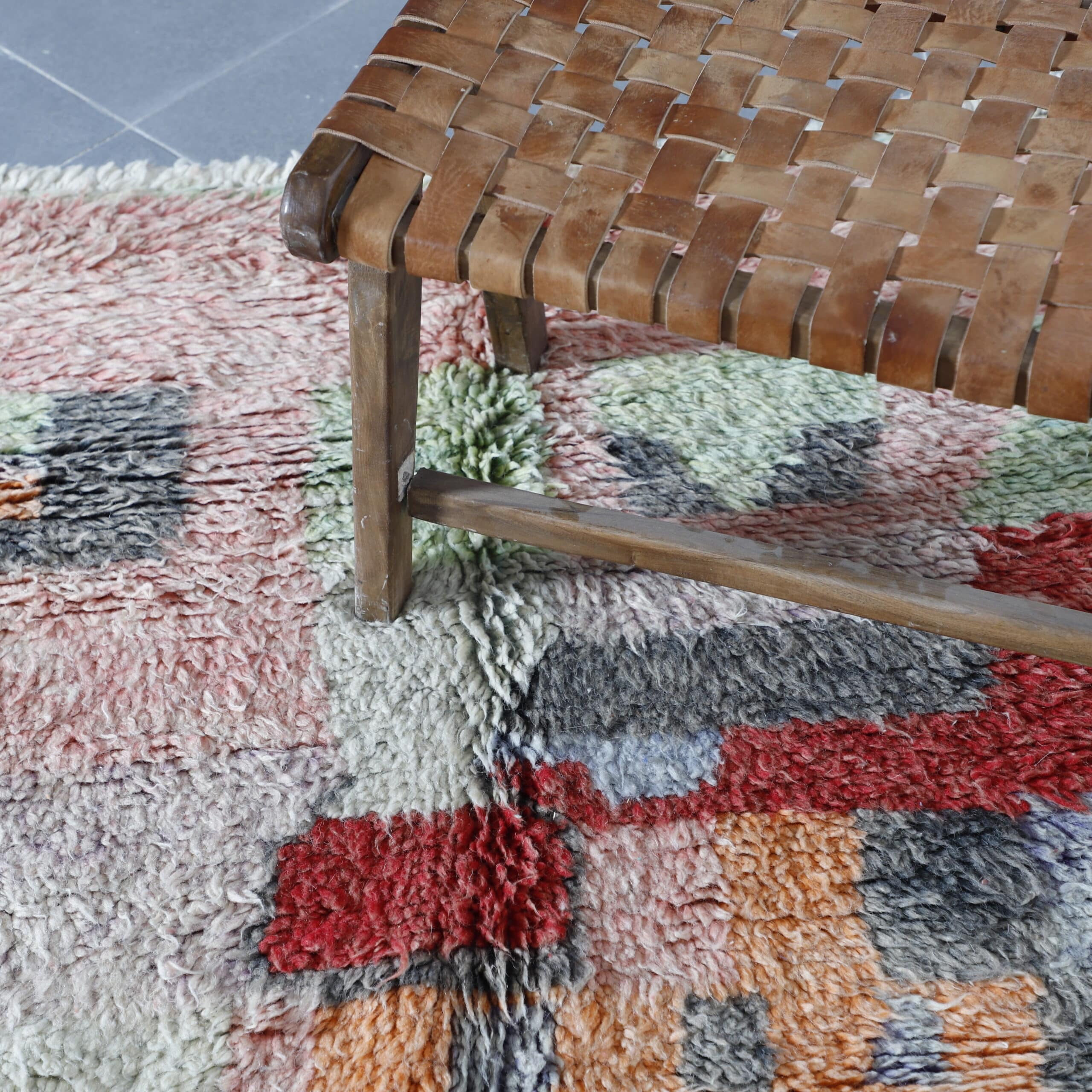 Soft Boujaad Rug 7.5×5.6 Ft – Handmade Moroccan Wool Carpet - Image 4