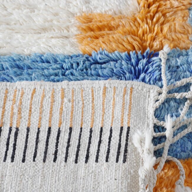 Colorful Boujaad Rug 6.2×5.2 Ft – Handcrafted Moroccan Wool Carpet - Image 2