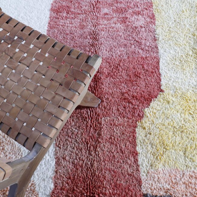 Colorful Beni Ourain Rug 9.0×6.6 Ft – Handcrafted Moroccan Wool Carpet - Image 4