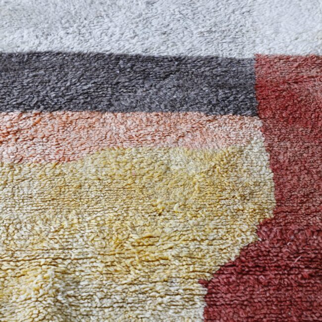 Colorful Beni Ourain Rug 9.0×6.6 Ft – Handcrafted Moroccan Wool Carpet - Image 5