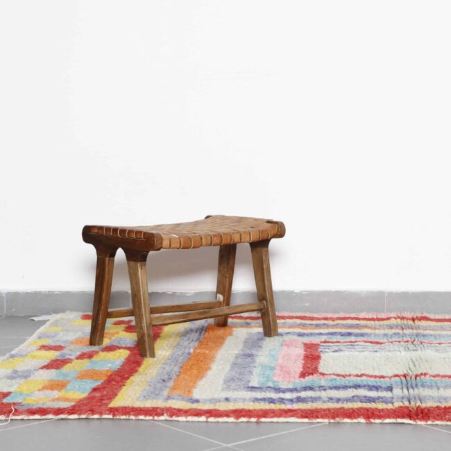 Abstract Boujaad Rug 8.5×5.6 Ft – Handmade Moroccan Wool Carpet - Image 3