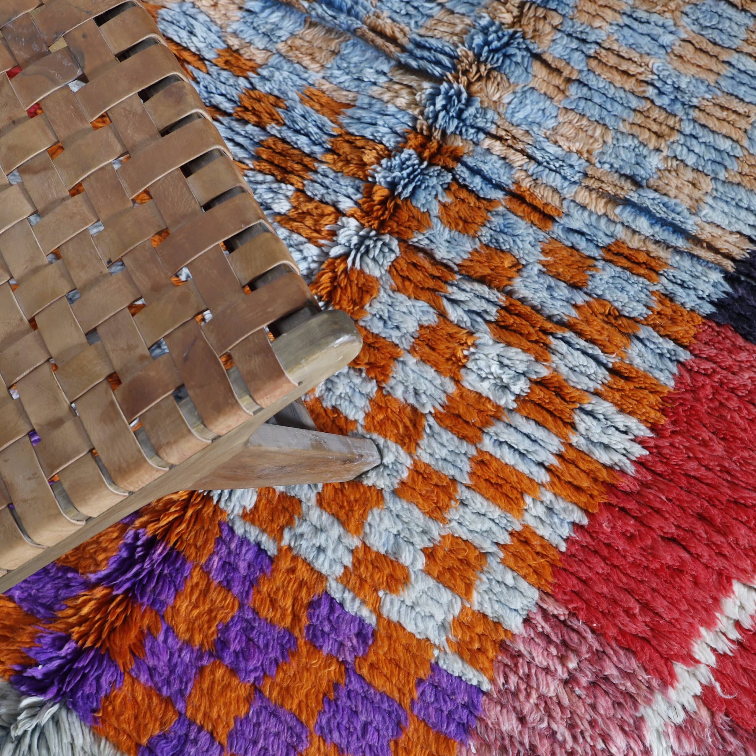 Abstract Pink Boujaad Rug 6.9×4.9 Ft - Image 4