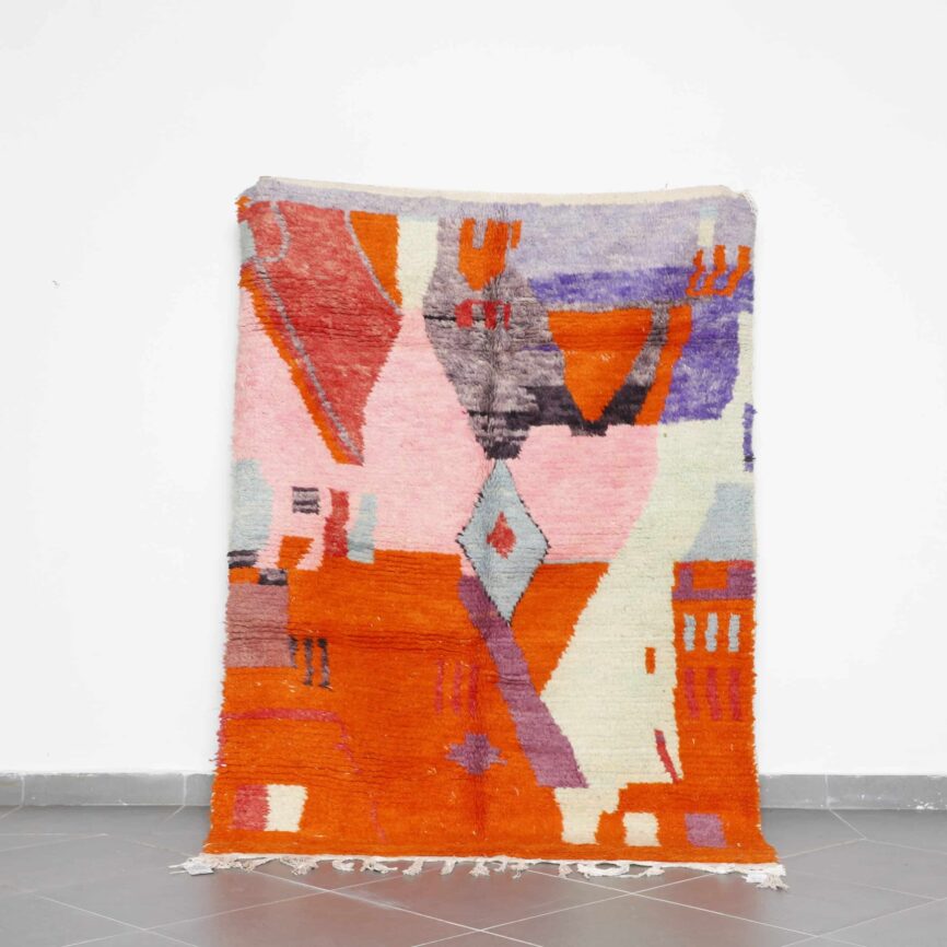 Boujaad Rug 7.0×5.0 Ft handmade Moroccan wool carpet