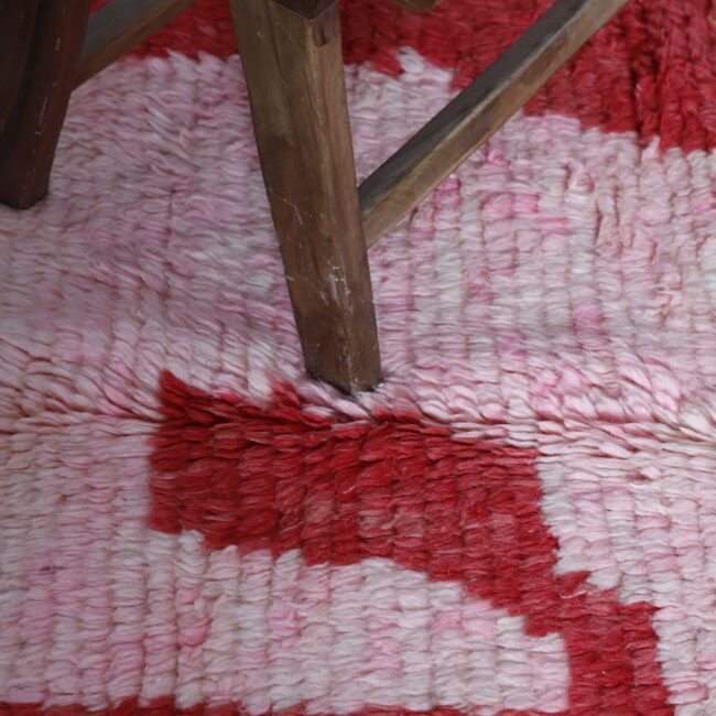 Pink Boujaad Rug 6.4×5.1 Ft – Handmade Moroccan Carpet - Image 3