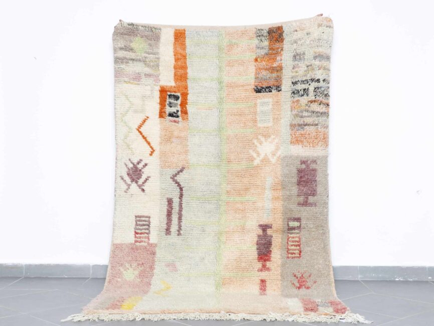 Boujaad Carpet 7.8×5.1 Ft Handmade Moroccan Rug