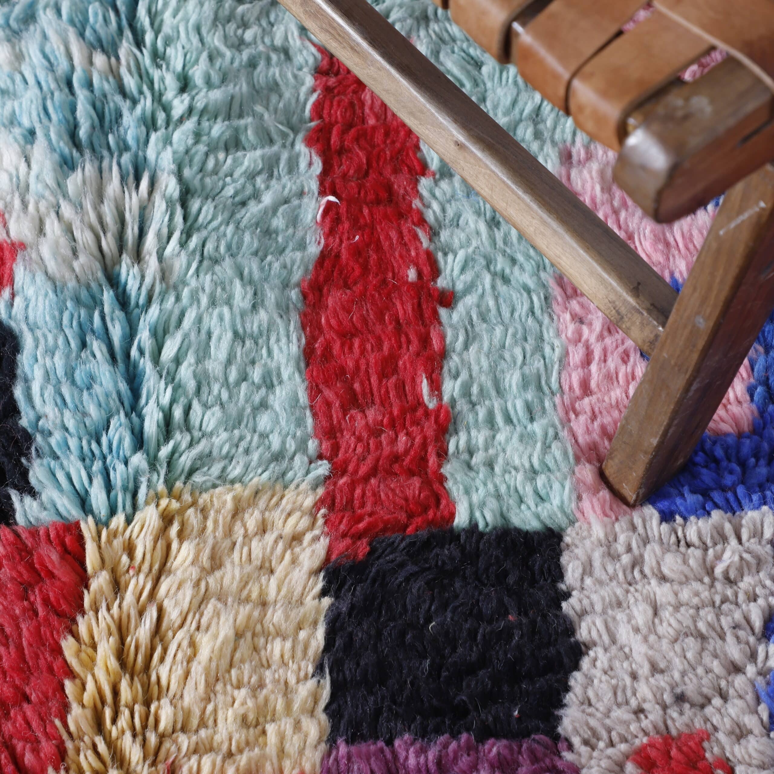 Boujaad Rug 8.9×5.9 Ft – Vintage Moroccan Handmade Wool Carpet - Image 4