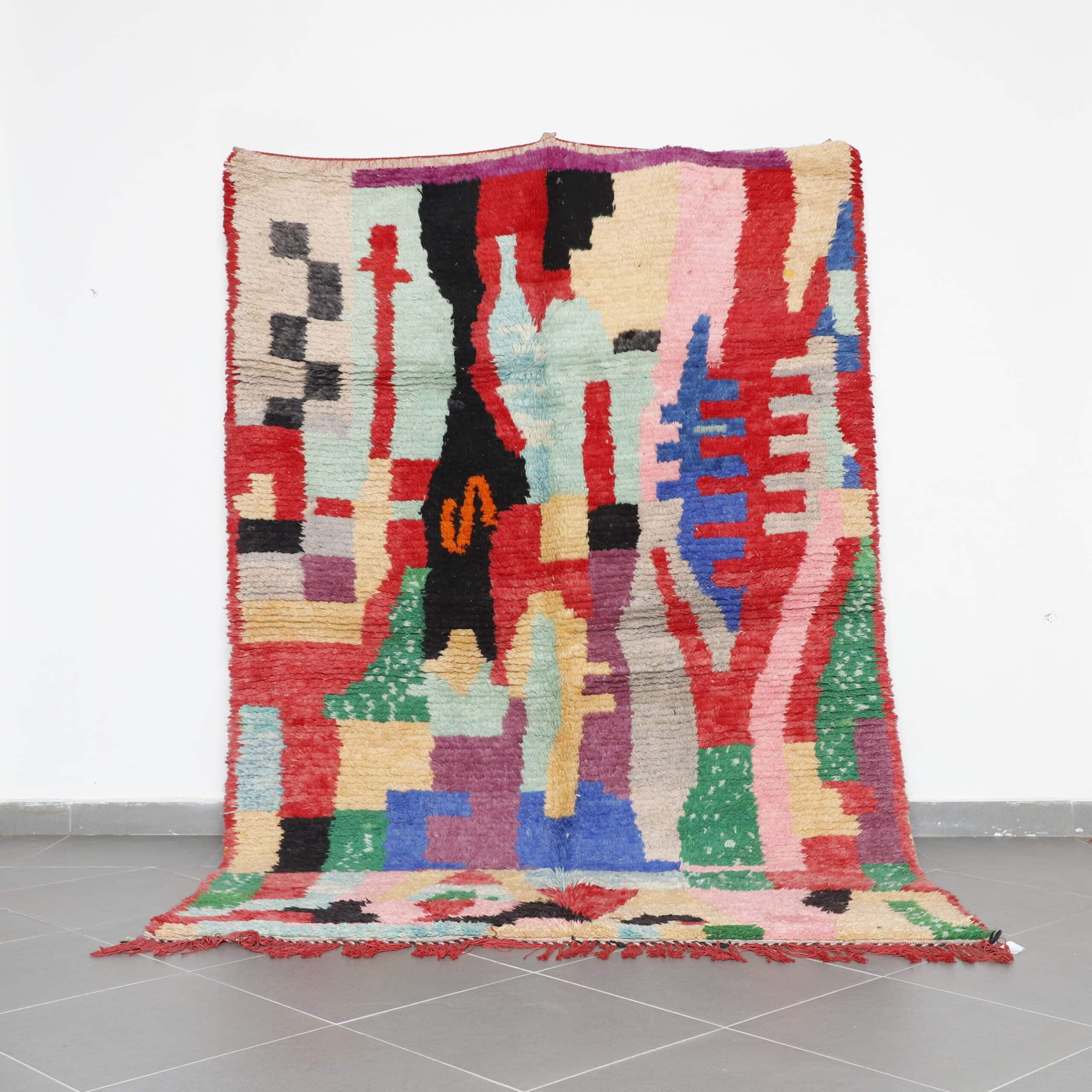 Boujaad Rug 8.9×5.9 Ft Handmade Moroccan Wool Carpet