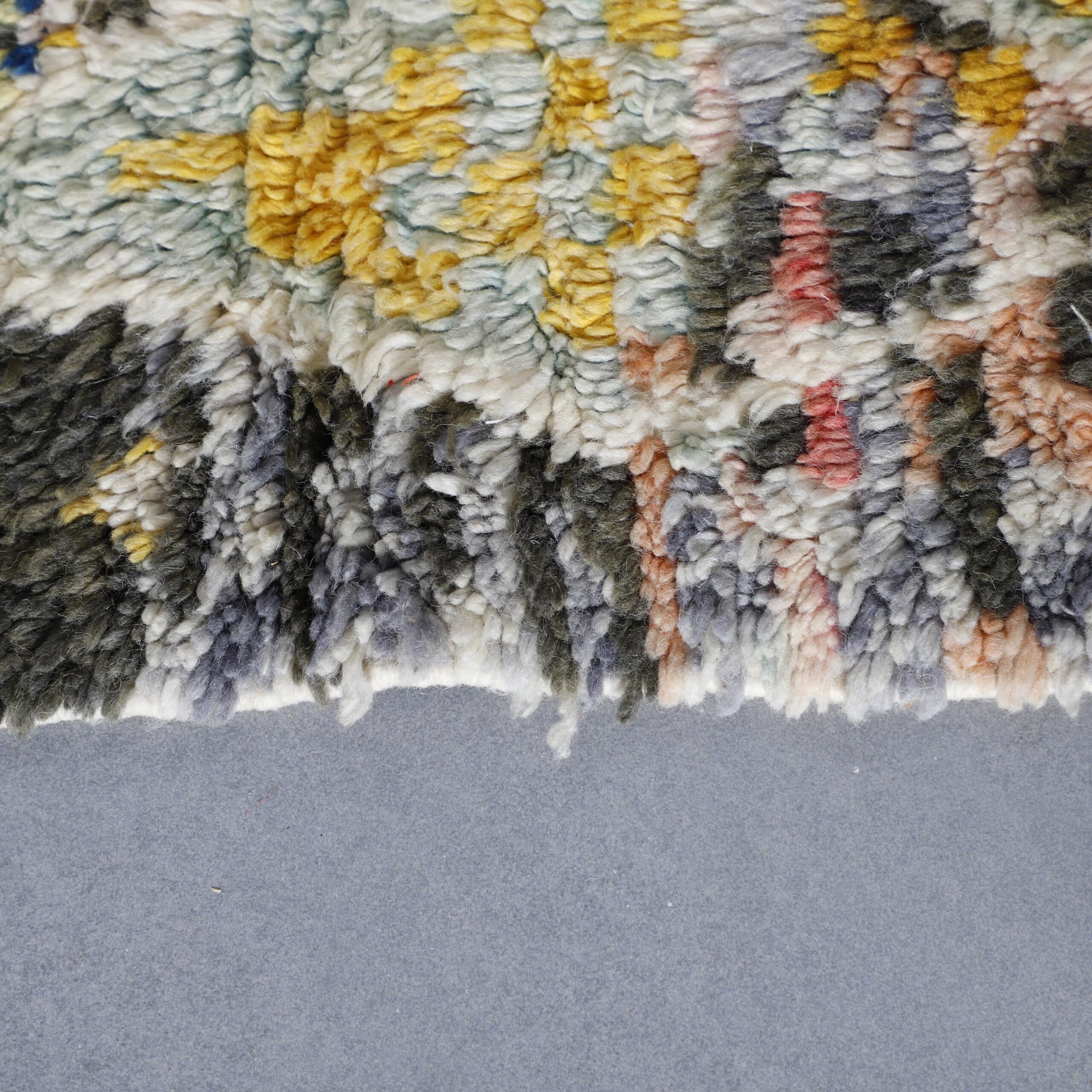 Colorful Boujaad Rug – 7.5×5.2 Ft Handwoven Moroccan Wool Carpet - Image 4