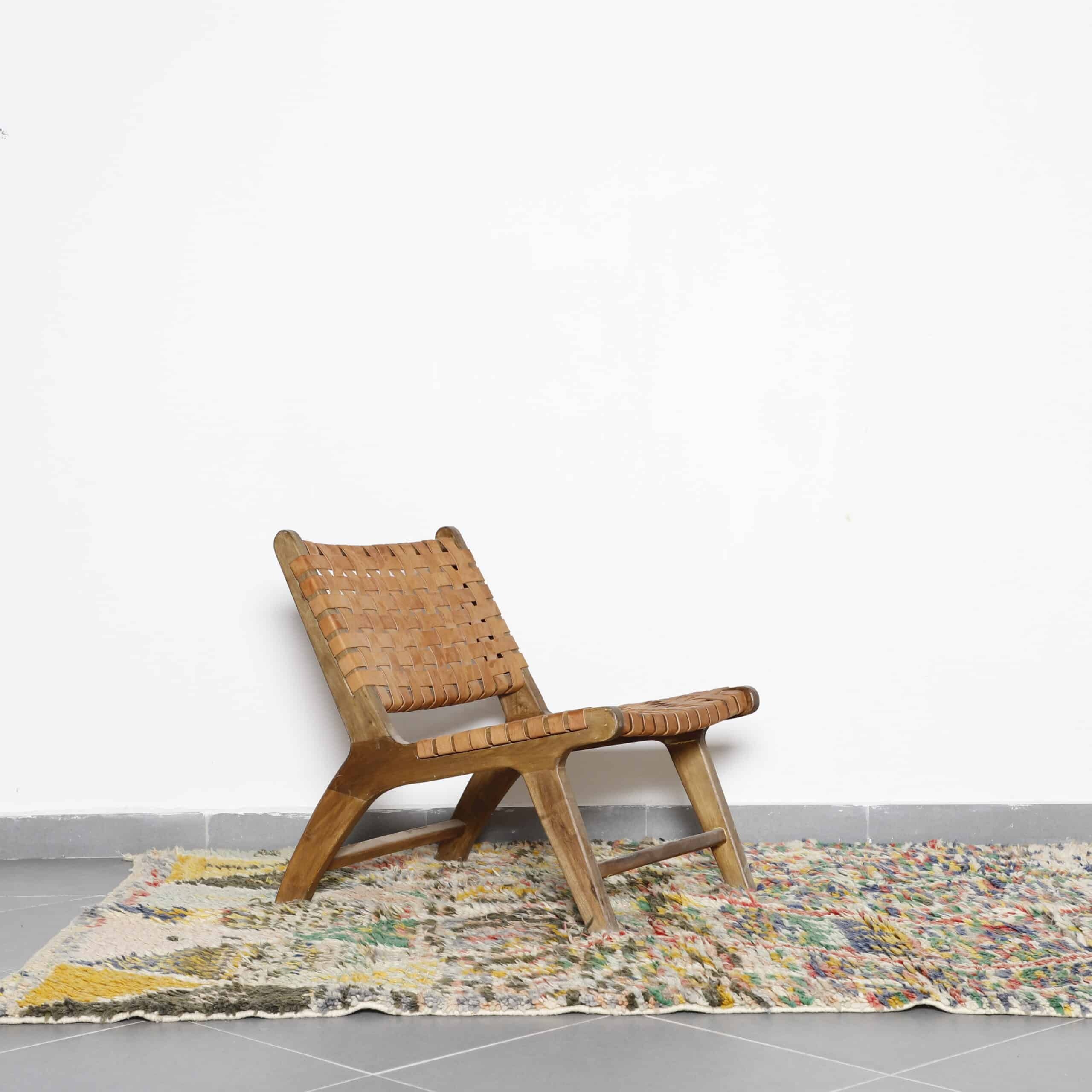 Colorful Boujaad Rug – 7.5×5.2 Ft Handwoven Moroccan Wool Carpet - Image 5