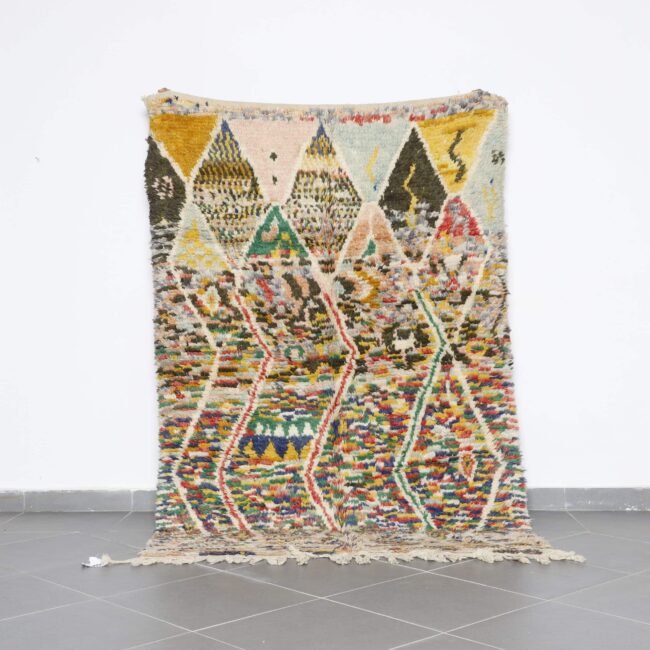 Colorful Boujaad Rug 7.5×5.2 Ft Moroccan Wool