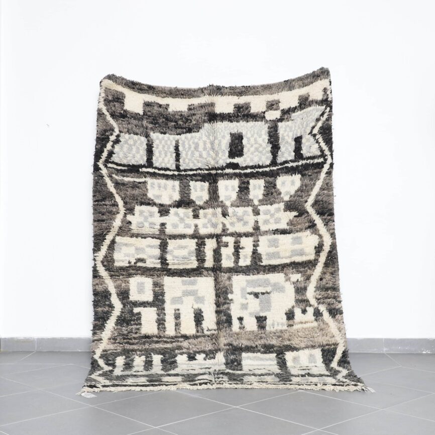 Boujaad Rug 7.9×5.1 ft handmade Moroccan wool carpet