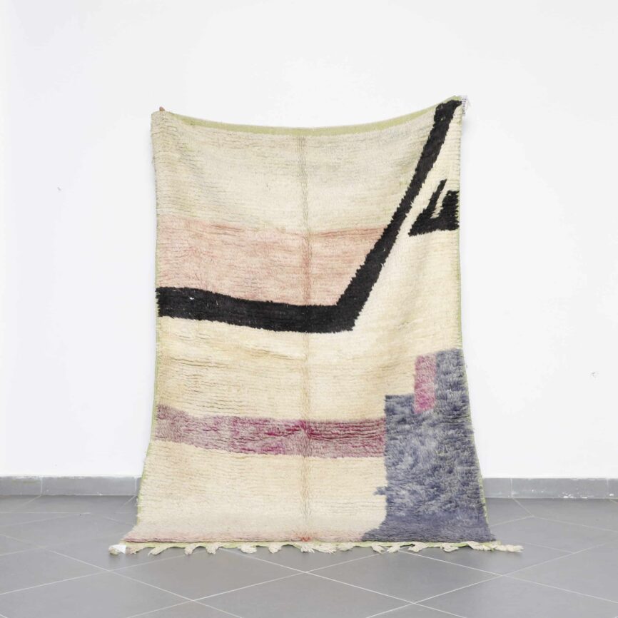 Boujaad Rug 7.9×5.1 Ft Handmade Moroccan Wool Carpet