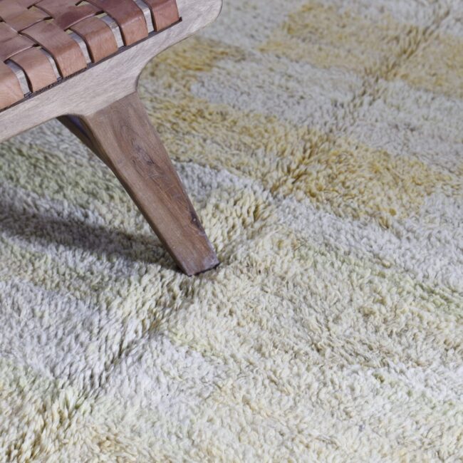 Yellow Boujaad Rug 9.3×6.3 Ft – Handmade Moroccan Wool Carpet - Image 4