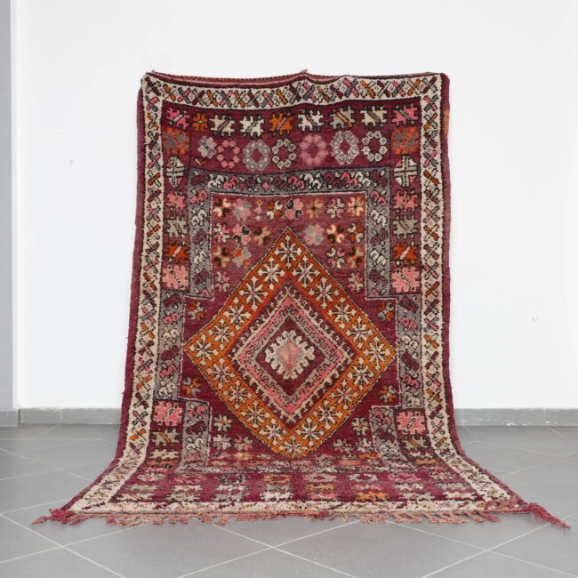 Vintage Boujaad Rug 10.5×5.9 Ft Moroccan Wool Carpet