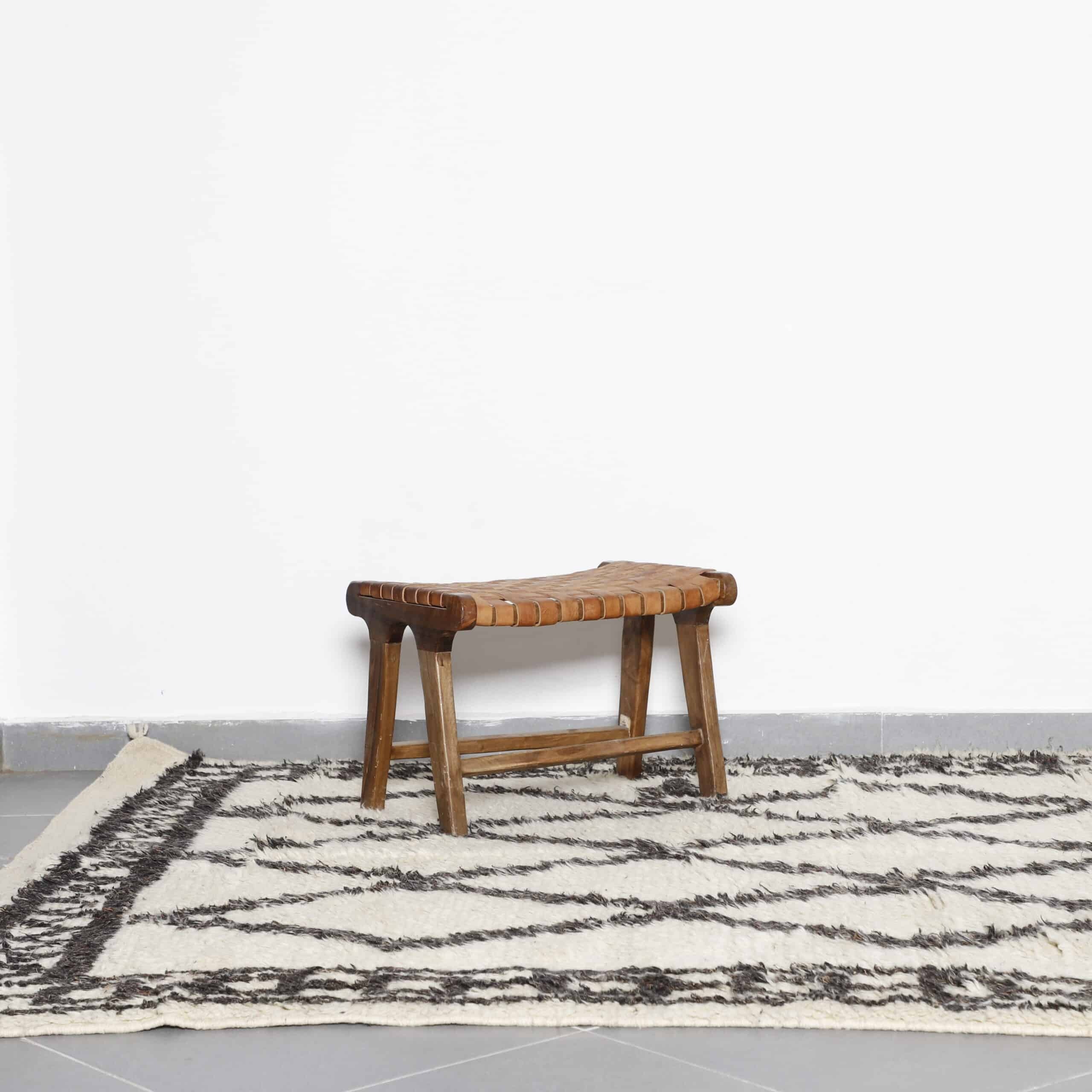 Vintage Beni Ourain Rug 9.5×6.1 Ft | Handmade Wool - Image 3