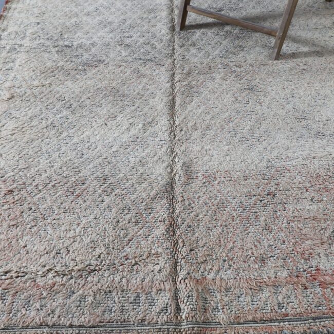 Vintage Beni Mguild Rug 9.6×6.8 Ft – Handmade Moroccan Wool Carpet - Image 4