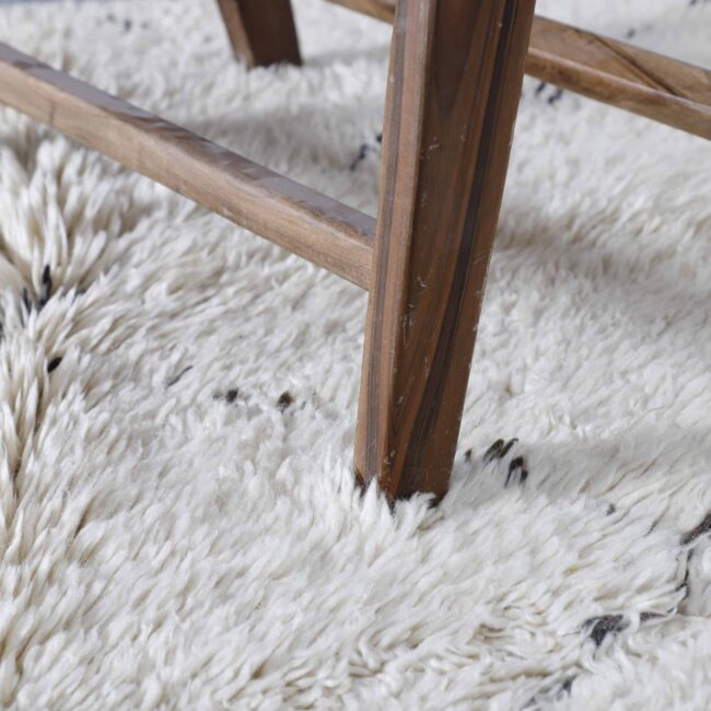 Vintage Beni Ourain Rug 8.2×6.1 Ft – Handknotted Moroccan Wool Carpet - Image 3