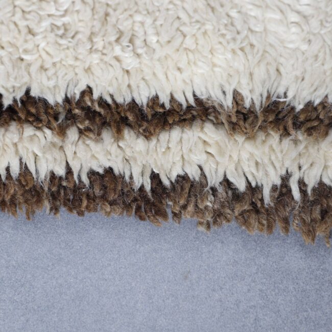 Vintage Beni Ourain Rug 8.2×6.1 Ft – Handknotted Moroccan Wool Carpet - Image 7