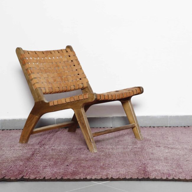 Vintage Oulmes Rug 15.4×6.0 Ft Handmade Wool - Image 2