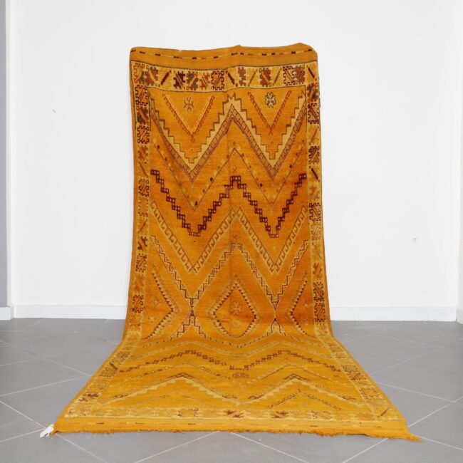 Vintage Tammassine Rug 12.2×4.7 Ft Handmade Moroccan