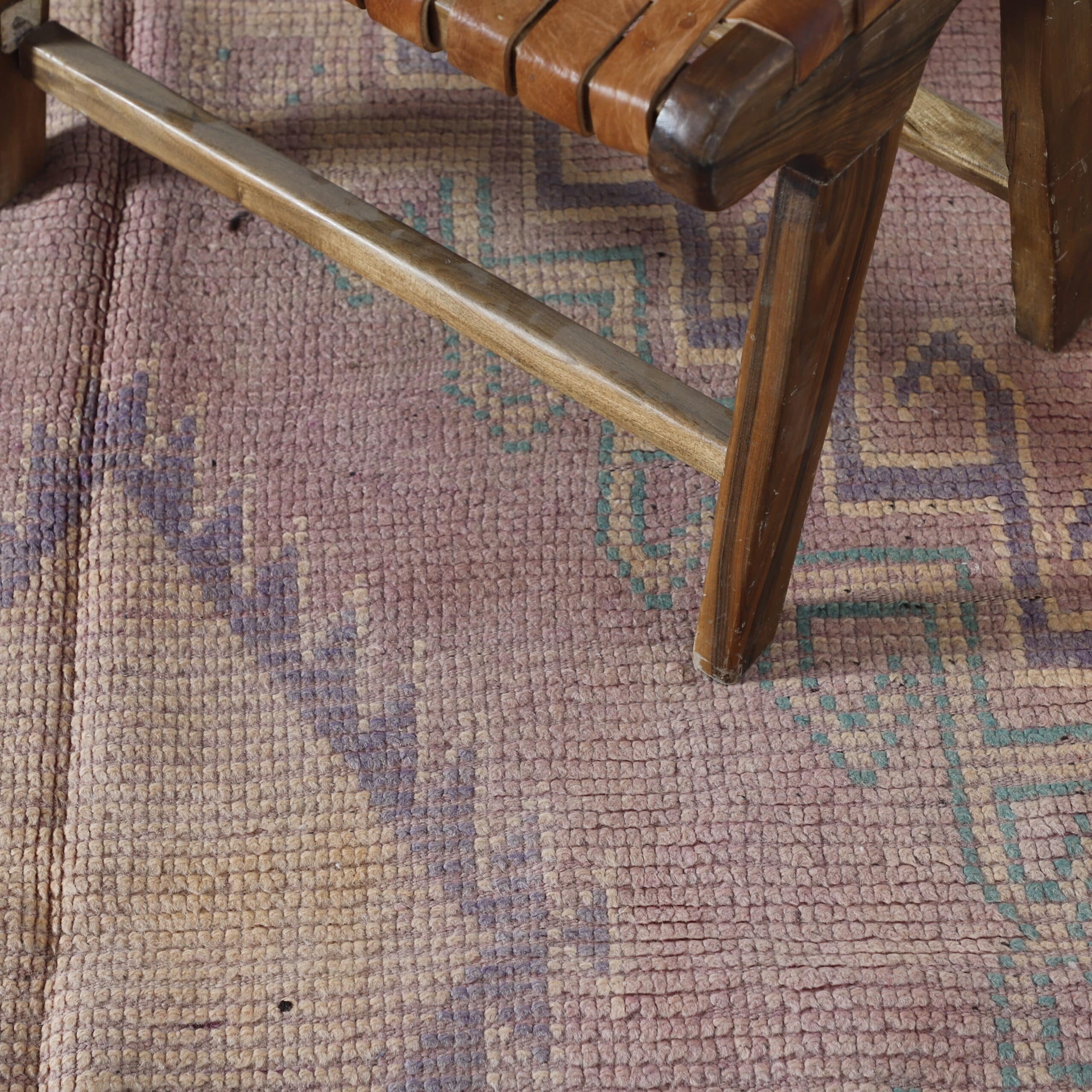 Vintage Bousbaa Carpet 9×5 Ft – Authentic Moroccan Rug - Image 5