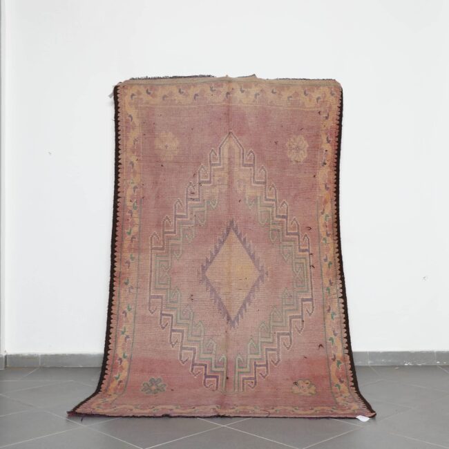 Vintage Bousbaa Carpet 9×5 Ft Moroccan Wool Rug