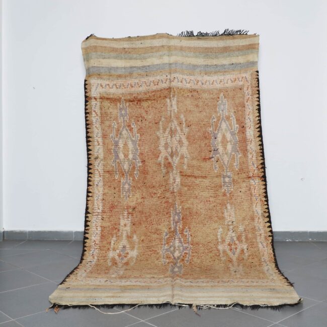 Vintage Boujaad Rug 10.5×5.4 Ft Moroccan Carpet