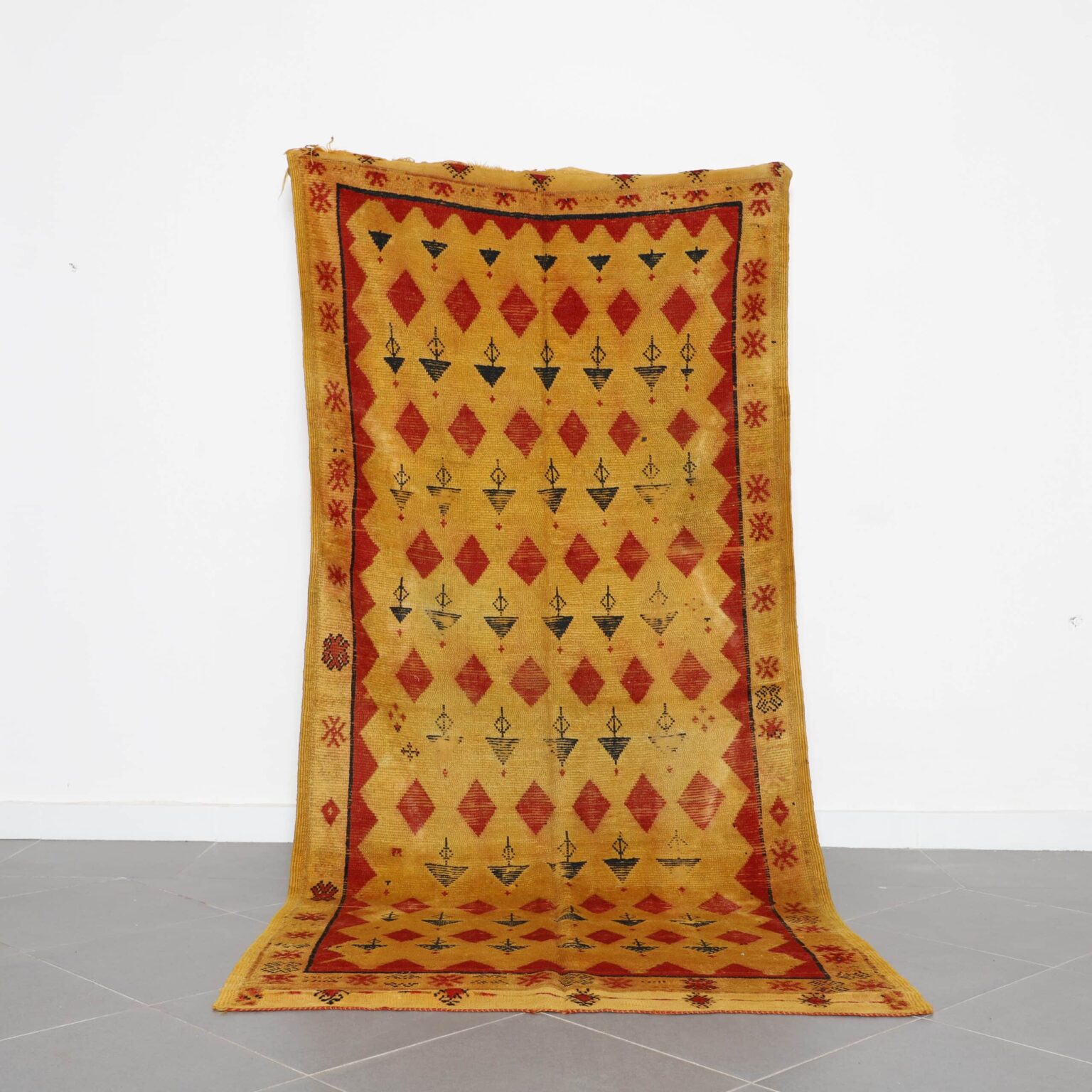 Vintage Taznakht Carpet 9.2×4.3 Ft Handmade Wool