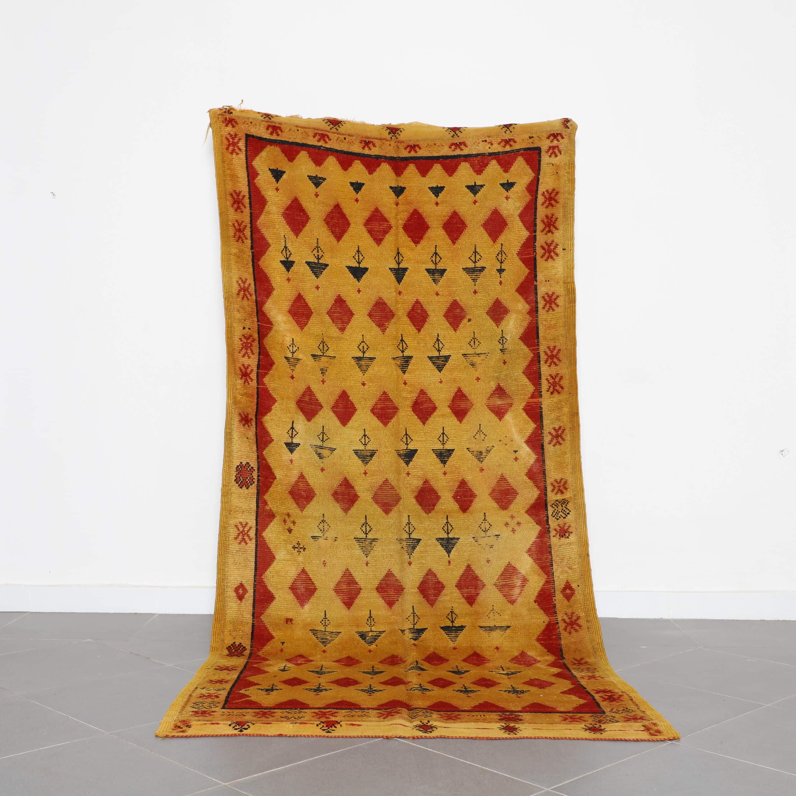 Vintage Taznakht Carpet 9.2×4.3 Ft Handmade Wool