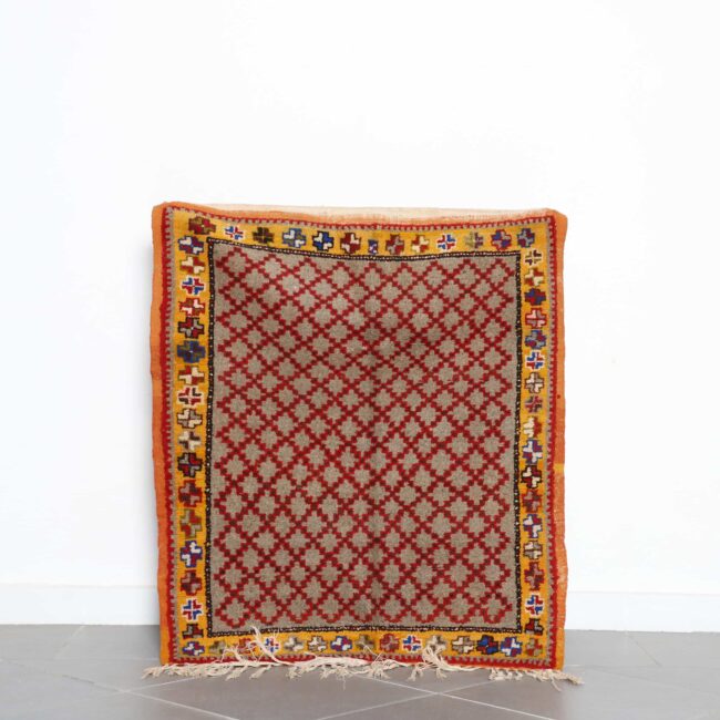 Square Taznakht Rug 3.9×3.3 Ft Handmade Moroccan Wool
