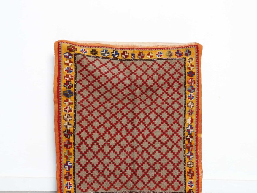 Square Taznakht Rug 3.9×3.3 Ft Handmade Moroccan Wool