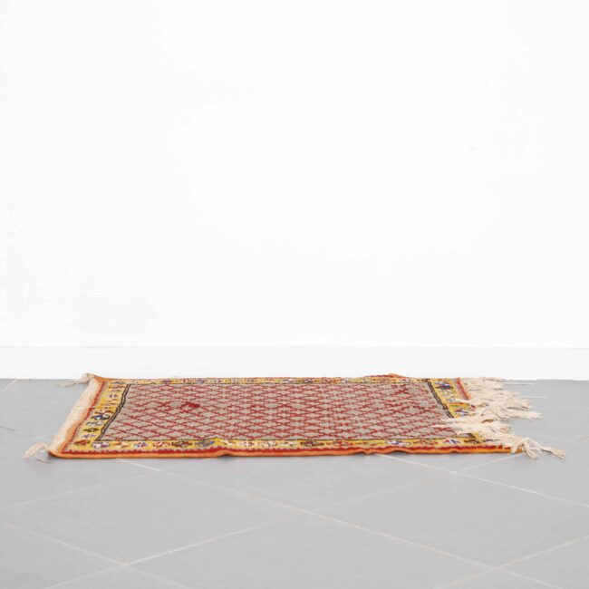 Square Taznakht Rug 3.9×3.3 Ft – Vintage Handmade - Image 4