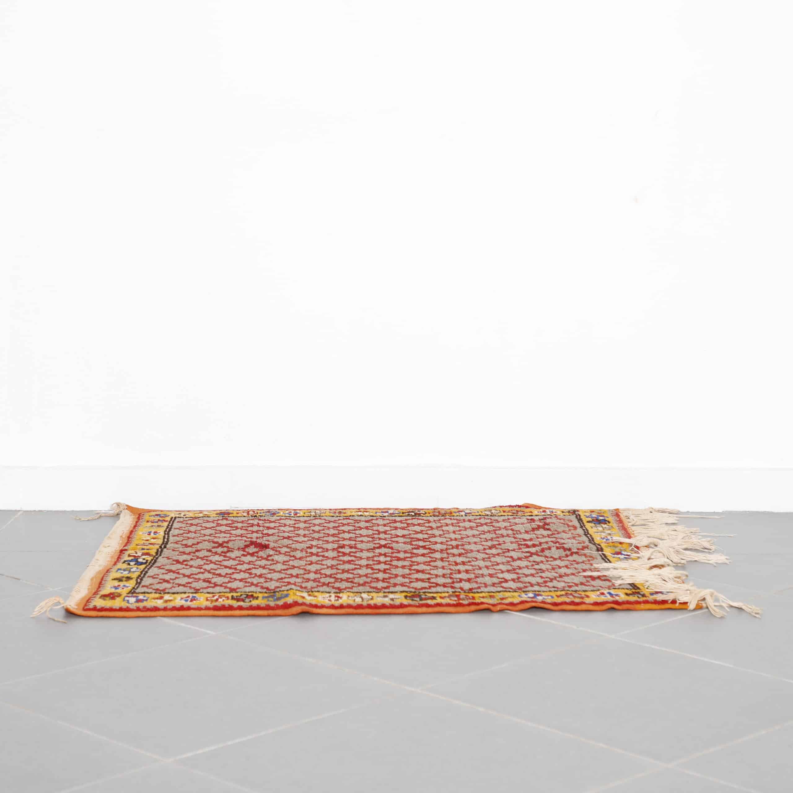 Square Taznakht Rug 3.9×3.3 Ft – Vintage Handmade - Image 4