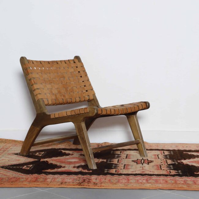 Square Taznakht Rug 3.9×3.3 Ft – Vintage Handmade - Image 5