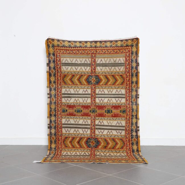 Vintage Glaoui Rug 6.2×3.9 Ft Handmade Moroccan Wool