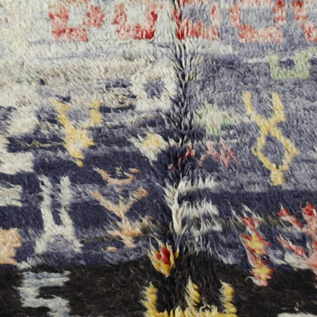 Boujaad Rug 5.0×3.0 ft – Handmade Moroccan Wool Carpet in Gray and Multicolor Abstract Design - Image 3