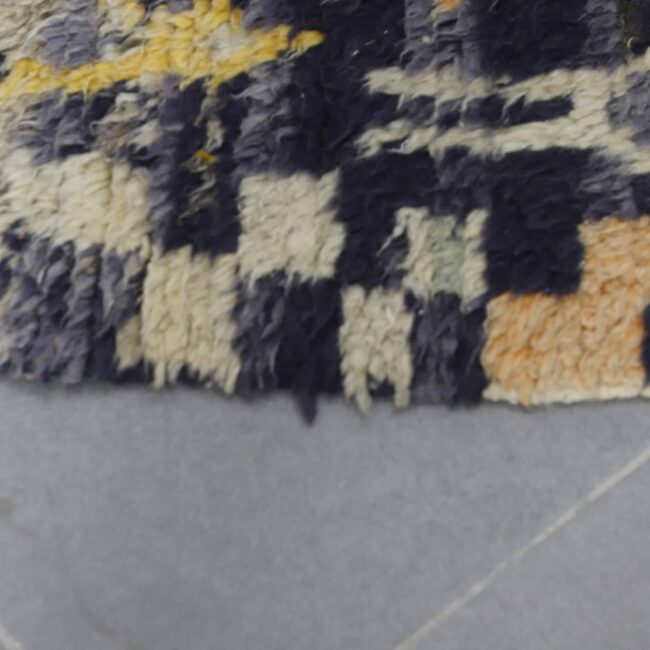 Boujaad Rug 5.0×3.0 ft – Handmade Moroccan Wool Carpet in Gray and Multicolor Abstract Design - Image 5