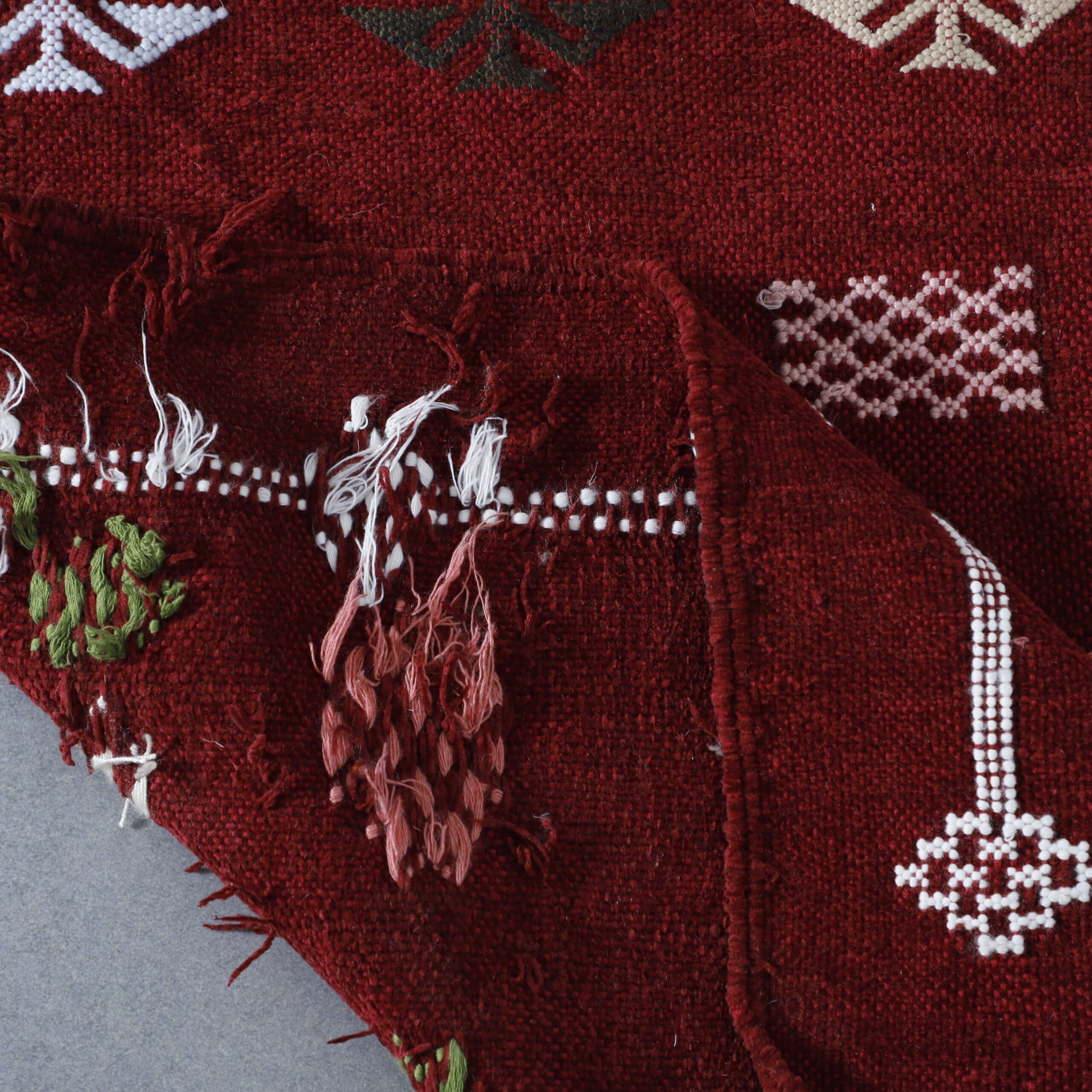 Berber Kilim Rug 6.5×3.6 ft – Handmade Moroccan Wool Carpet - Image 5