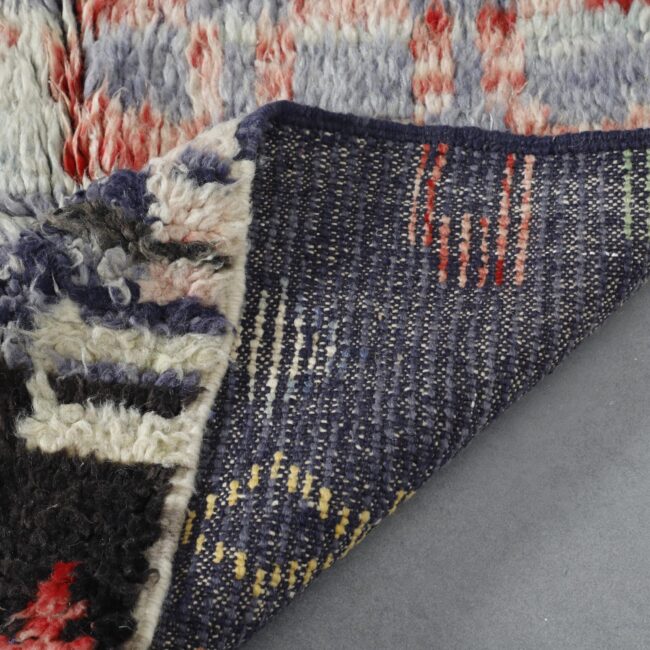 Boujaad Rug 5.0×3.0 ft – Handmade Moroccan Wool Carpet in Gray and Multicolor Abstract Design - Image 2