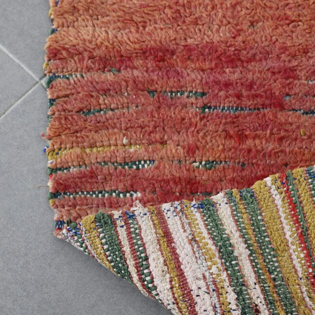 Vintage Boujaad Rug 8.7×2.7 ft – Handmade Moroccan Wool Runner in Warm Red and Terracotta Shades - Image 3