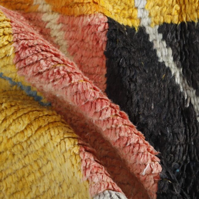 Boujaad Rug 4.9×3.4 ft – Handmade Moroccan Wool Carpet in Multicolor Design - Image 3